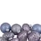 12ct. 3" Glitter & Matte Purple Tone Finial & Glass Ball Christmas Ornaments